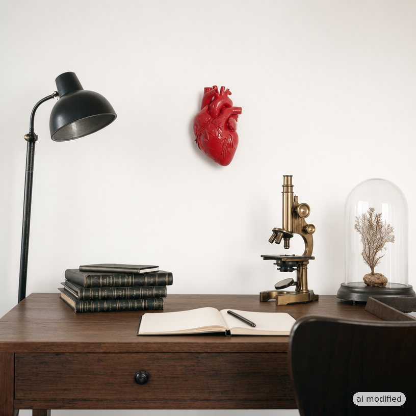 Anatomisches rotes Herz: ein Symbol der Leidenschaft für die Wand
